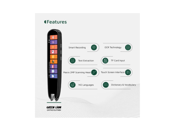 Green Lion Translation Pen - Black | Instant OCR Translation Device Green Lion Translation Pen - Black | Instant OCR Translation Device